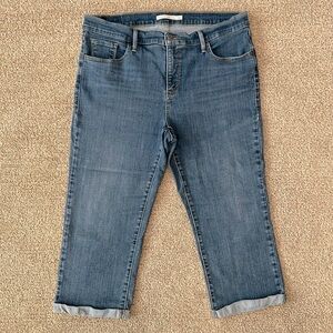 Levi’s 311 Shaping Skinny Capri Womens 16W Cuffed Stretch Denim VGUC
